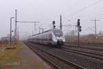 abellio 9442 809 als RB 74615 von Eisenach nach Halle (S) Hbf, am 13.01.2018 in Neudietendorf.