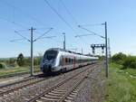 abellio 9442 304 als RB 74614 von Naumburg (S) Hbf nach Eisenach, am 28.04.2018 in Erfurt-Vieselbach.