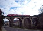 Viadukt in Stadtilm, Zug nach Arnstadt.(09.02.2008) 