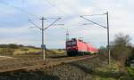 DB 143 563-5 mit der RB 16312 von Halle (S) Hbf nach Eisenach, bei Neudietendorf; 29.11.2009