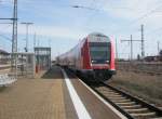 Hier RB16642 von Nordhausen nach Leinefelde, bei der Ausfahrt am 6.4.2010 aus Nordhausen.