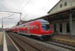 RE 4664 von Halle (S) Hbf nach Kassel-Wilhelmshhe, am 12.04.2012 beim Halt in Nordhausen.