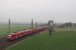 RE 3657 + RE 3677 von Gttingen nach Glauchau (Sachs) und Zwickau (Sachs) Hbf, am 15.11.2013 in Seebergen.