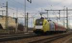 DB ES 64 U2-025 mit der RB 16321 von Eisenach nach Halle (S) Hbf, am 07.02.2014 in Weimar.