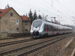 abellio 9442 815 als RB 74614 von Halle (S) Hbf nach Eisenach, am 08.02.2017 in Erfurt-Bischleben.