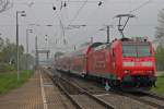 Am 02.05.2013 schob 146 110-4  Baden-Wrttemberg erfahren  einen RE aus dem Hp Kenzingen gen Norden.
