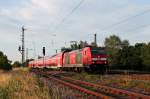 Einfahrt am Abend vom 06.06.2014 von der Freiburger 146 236-5  Schwarzwaldbahn Erlebnispfad  mit einem RE nach Freiburg (Brsg) Hbf in Orschweier.