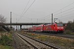 Nachschuss auf 146 111-0  Baden Württemberg erfahren  am 29.11.2014 mit einem RE (Basel Bad Bf - Offenburg) aus Müllheim (Baden) gen Buggingen/Heitersheim.