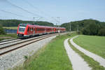 612 503 mit dem RE 3488 von München nach Kempten bei Türkenfeld, 22.08.2017