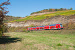 445 055 als RE 4617 von Frankfurt am Main Hbf nach Bamberg bei Himmelstadt, 13.10.2018