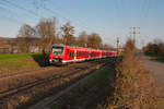 440 542 als RE 58226 von Nürnberg Hbf nach Würzburg Hbf kurz nach Neustadt a. Aisch, 30.03.2019