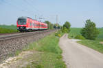 440 804 als RB 58113 von Würzburg Hbf nach Treuchtlingen bei Steinach, 02.05.2019