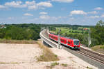 440 817 als RB 58799 (Neustadt (Aisch) Bahnhof - Nürnberg Hbf) bei Emskirchen, 23.06.2019