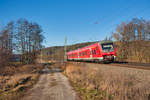 440 804 als RB (Würzburg Hbf - Treuchtlingen) bei Lehrberg, 06.01.2020