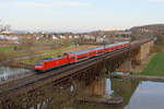 146 245 mit dem RE 4860 (München Hbf - Nürnberg Hbf) bei Mariaort, 08.03.2020