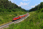 Gelegentlich lief im Fahrplanjahr 2021 noch eine Lok der Baureihe 111 in der RegionalExpress Verbindung zwischen München und Nürnberg mit.