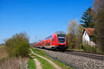 RE 4861 (Nürnberg Hbf - München Hbf) bei Postbauer-Heng, 23.04.2021