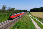 111 076 DB Regio mit RE 4858 (München Hbf - Nürnberg Hbf) bei Parsberg, 18.07.2021