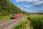 440 319 DB Regio als RB 58802 (Nürnberg Hbf - Neustadt (Aisch) Bahnhof) bei Hagenbüchach, 01.09.2021