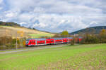 445 066 als RE 4646 (Bamberg - Frankfurt (Main) Hbf) bei Thüngen, 23.10.2021