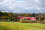 445 066 als RE 4646 (Bamberg - Frankfurt (Main) Hbf) bei Thüngen, 23.10.2021