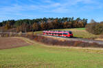 442 224 DB Regio 39441 (Ansbach - Nürnberg Hbf) bei Ansbach, 09.11.2021