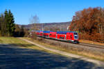 445 097 DB Regio als RB 59093 (Nürnberg Hbf - München Hbf) bei Dollnstein, 23.11.2021