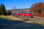 445 077 DB Regio als RB (Nürnberg Hbf - München Hbf) bei Dollnstein Richtung Ingolstadt, 23.11.2021
