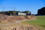 440 406 Agilis als ag 84198 (Plattling - Neumarkt (Oberpf)) bei Parsberg, 09.02.2022