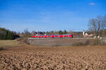 RE 4861 (Nürnberg Hbf - München Hbf) bei Laaber, 12.02.2022