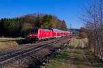 146 241 DB Regio mit RE 4858 (München Hbf - Nürnberg Hbf) bei Postbauer-Heng Richtung Nürnberg, 07.03.2022