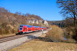 445 100 DB Regio als RB 59098 (M�nchen Hbf - N�rnberg Hbf) bei Hagenacker, 22.03.2022
