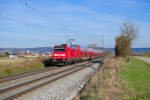 146 243 DB Regio als RE 4860 (M�nchen Hbf - N�rnberg Hbf) bei P�lling, 11.04.2022