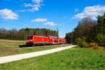 146 247 DB Regio mit RE 4858 (M�nchen Hbf - N�rnberg Hbf) bei Mimberg, 19.04.2022
