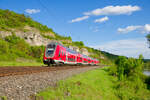445 043 DB Regio als RE 4626 (W�rzburg Hbf - Frankfurt (Main) Hbf) bei Himmelstadt, 07.05.2022
