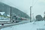 185 557-6 mit RE 4604 Wrzburg Hbf - Frankfurt(Main)Hbf im Schneetreiben,Gemnden (Fotourlaub Gemnden 01.02.10)