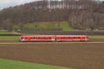 RB 27363 von Grafing Bahnhof nach Wasserburg (Inn), bei Oberndof; 15.01.2011