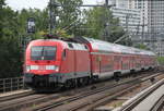 182 010 RE 1(3111)von Magdeburg Hbf nach Frankfurt(Oder)auf der Berliner Stadtbahn in Höhe Tiergarten.05.08.2019