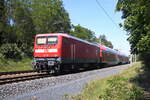Nachschuss auf 112 119 als RE 4 nach Rathenow am 13. Juni 2025 bei Thyrow.