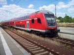 Oranienburg (Nordbahn), RE5 nach Stralsund auf Gleis 24 (19.07.2010)