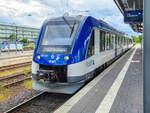 Start iLINT 554 102 auf der Linie RB 12 nach Frankfurt (Main) Hbf in Frankfurt H�chst, 16.05.2026.