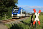 RB12 von Frankfurt (Main) Hbf nach K�nigstein (Taunus) hat soeben Schneidhain verlassen. Das Bild ist am 05.06.2026 entstanden.