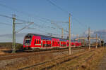 Als RE5 von Rostock nach Berlin rauschen 445 008 und 445 001 durch Plaaz. Der nächste Halt ist Langhagen. Fotografiert am 30.12.2025. 