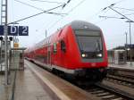 Regionalexpre Rostock - Binz , am 5.10.2012 im Bahnhof Bergen / Rgen.