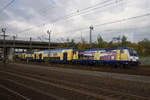 ME 146 541-8 Werbelok schubt einen RB31 nach Hamburg Hbf in Hamburg Harburg.