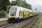 Der D-AMS 55 80 86-73 504-2 DABpbzfa als RE 82826 von G�ttingen nach Hannover Hbf, am 09.07.2026 in Saarstedt.