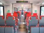 Die Innenansicht des Stadler-Flirt`s , 2.Klasse ,der RB 40  Hagen - Essen von ABELLIO (05.08.2007)  