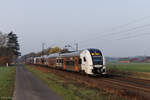 462 083 und 462 081 (nationalexpress) als RRX auf der Linie RE6 Richtung Minden in Bönen Nordbögge, 7. März 2026