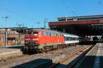 MZE 218 451-3 mit RE10 nach Kleve in Düsseldorf Hbf, März 2026.