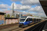 MWB VT 643 316 (95 80 0643 316-2 D-NWB) als RB 75145 nach Halle (Westf), am 12.10.2026 in Bielefeld Hbf.